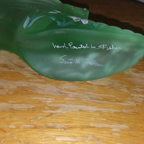 FENTON Willow Green Satin Cat Slipper - Picture 7 of 11